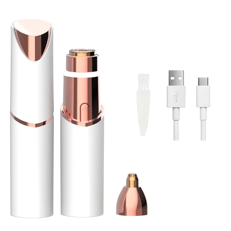 Portable Lipstick Facial Hair Remover Trimmer - White