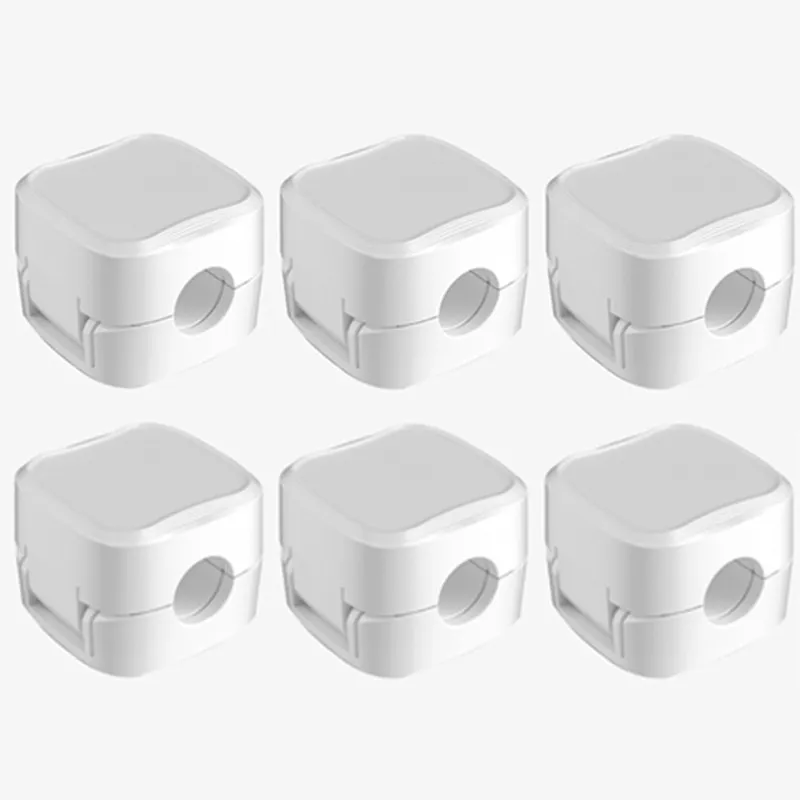 BUY MORE SAVE MORE—Magnetic Cord Organizer, Easy Secure Adhesive Cable Management - 1 SET—White（6 pcs）